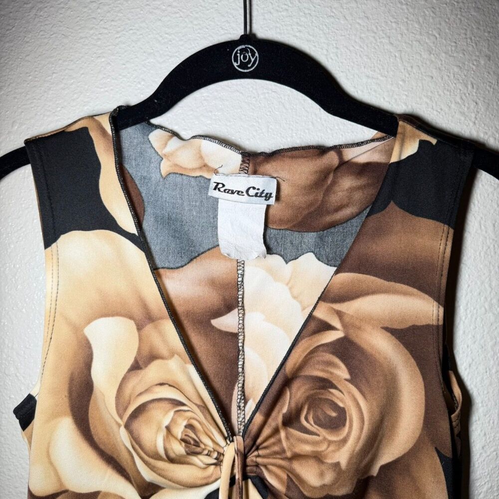 Y2K RAVE CITY FLOWERED DRESS